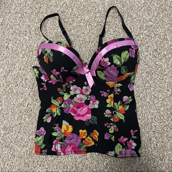 Vintage Floral Bustier/Corset Top Y2K - Picture 2 of 3